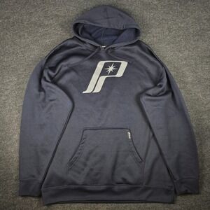 Polaris Mens Navy Hoodie Sweatshirt Logo Graphic Fleece Outdoor Casual Size XXL